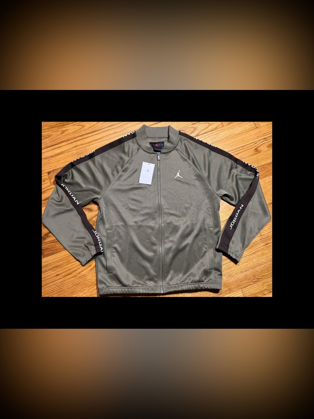 Nike Air Jordan Essentials Tracksuit Jordan Olive & Brown Jacket Men Sz M New
